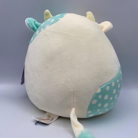 NWT BELANA the Cow with Flowers 8" Easter Squishmallow Kellytoy Pillow Plush Toy - Picture 4 of 6